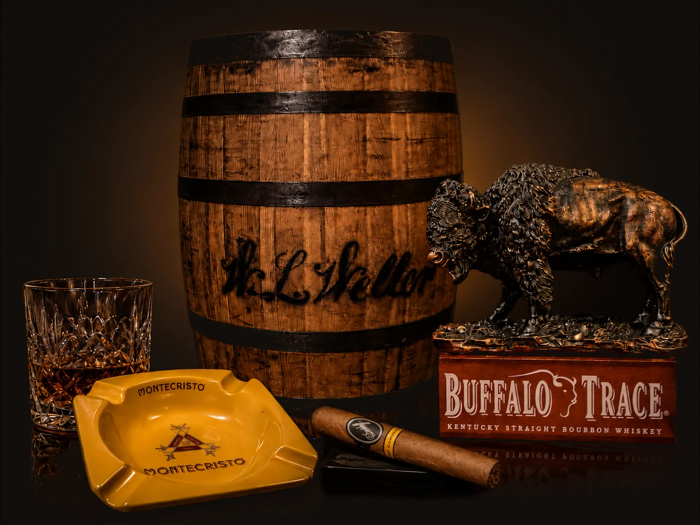 Churchill's cigar bar spirits selection