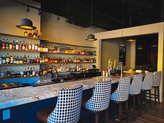 Churchill's cigar bar — lounge seating and warm lighting