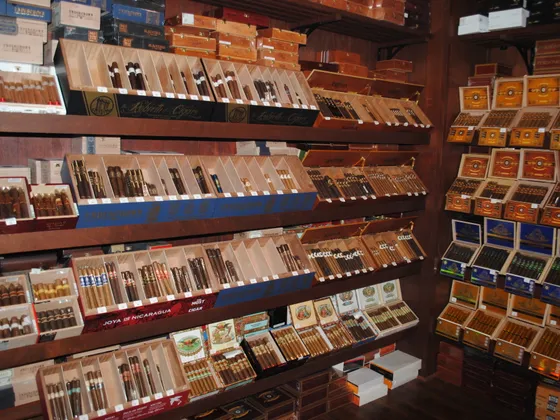 Premium cigars and lounge atmosphere at Churchill's Fine Cigars