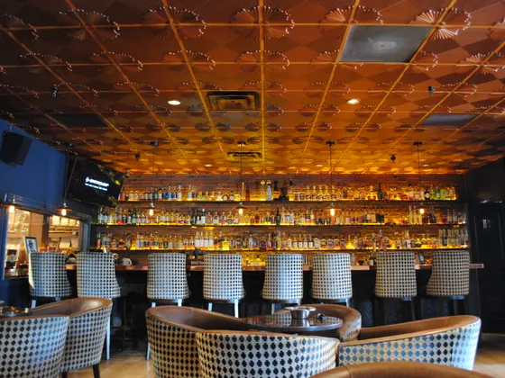 Churchill's Phoenix lounge with leather seating
