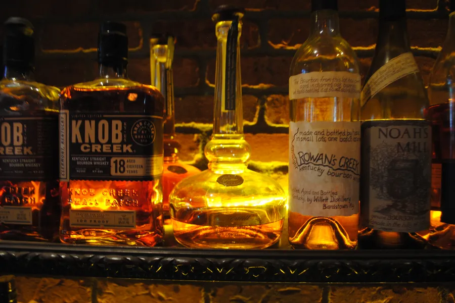 Bar atmosphere with warm amber tones